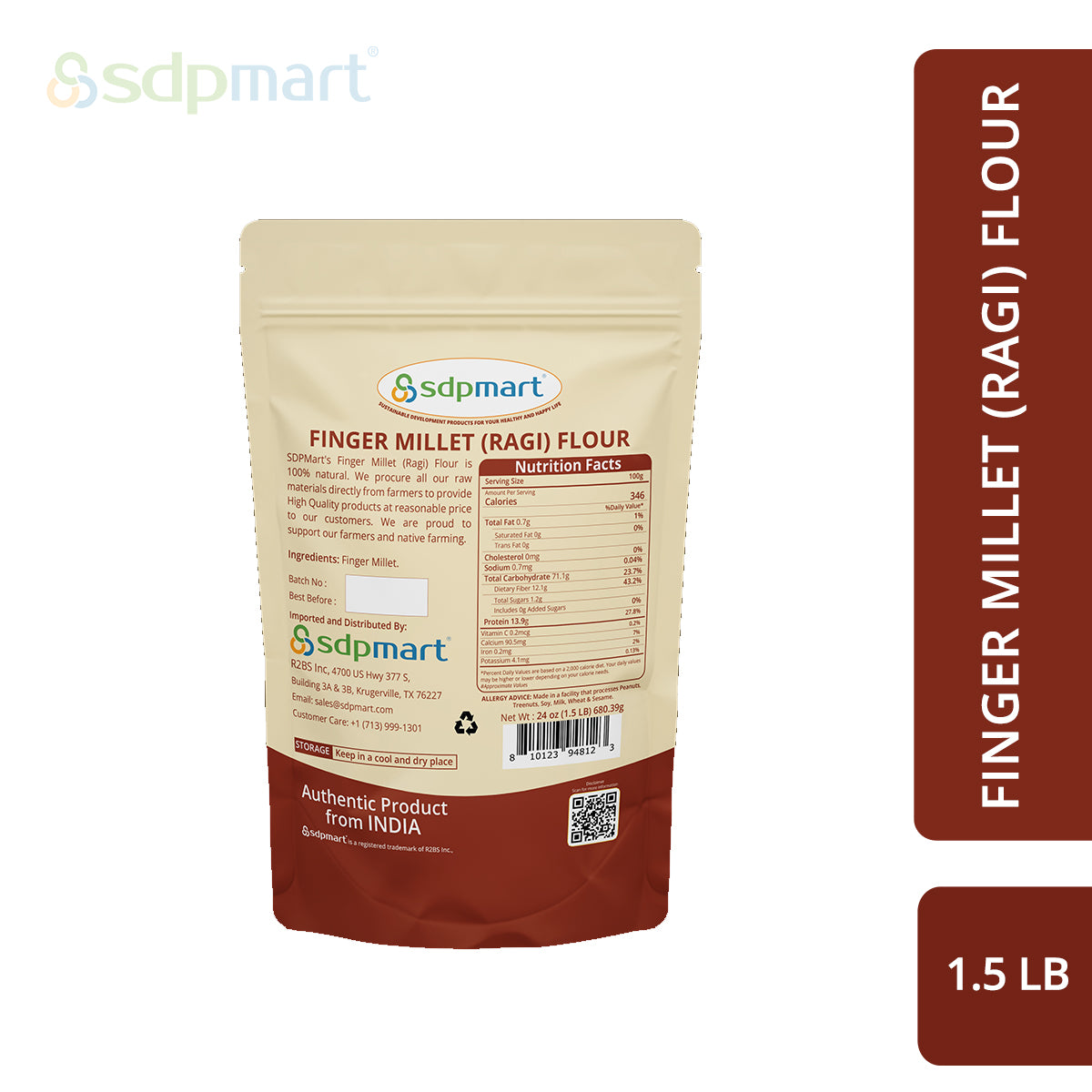 Finger Millet (Ragi Flour) - 1.5 LB