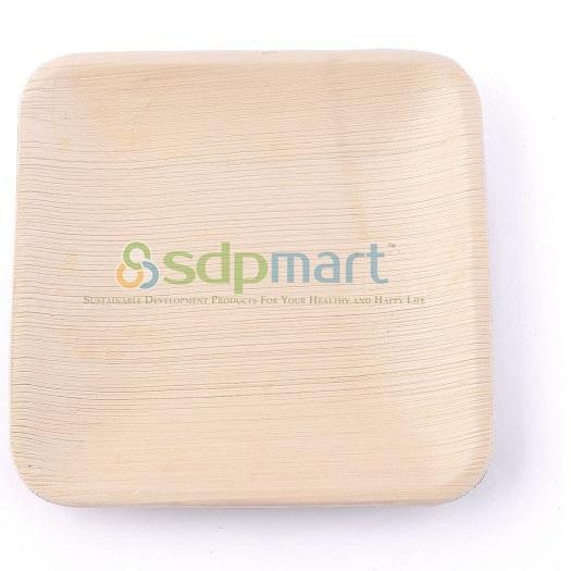 SDPMart Premium Leaf Plates - 6" Square Plate - SDPMart
