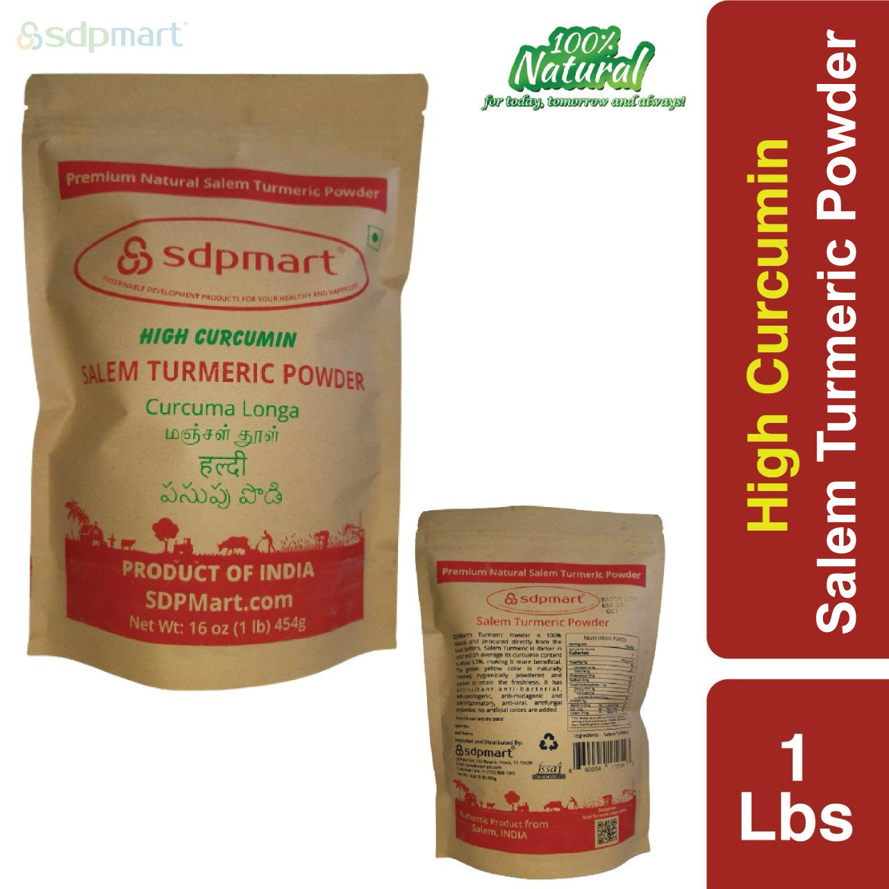 SDPMart Premium Salem Turmeric Powder - SDPMart