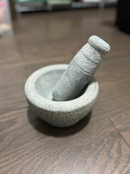 Indian Stone Mortar & Pestle (Idikal) - 7 inch