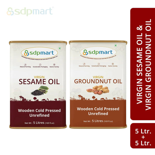 10 Liter Combo Pack 1 | 5 Liter sesame oil & 5 Liter Peanut Oil